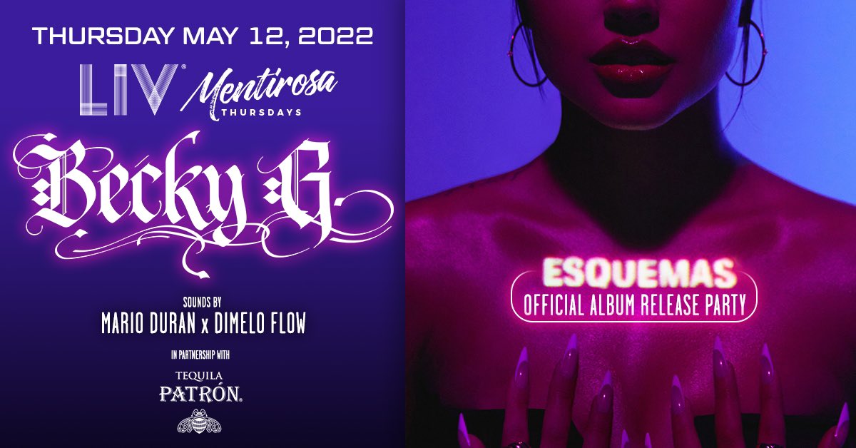 LIVmiami's tweet photo. ESQUEMAS 🔥💓 @iambeckyg album release party THIS THURSDAY May 12th! Tickets at https://t.co/2gI0nFs4oC https://t.co/gR8I3bw7jN