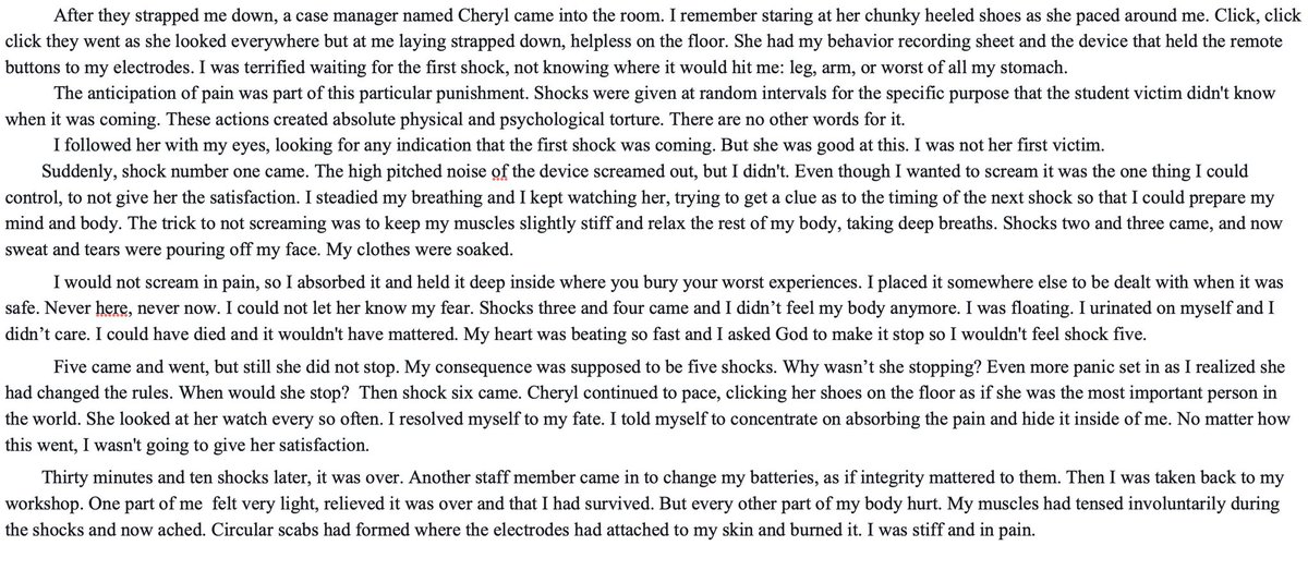 An excerpt from “Shouting At Leaves”. I dream nightmares every night about #JRC #StopTheShock