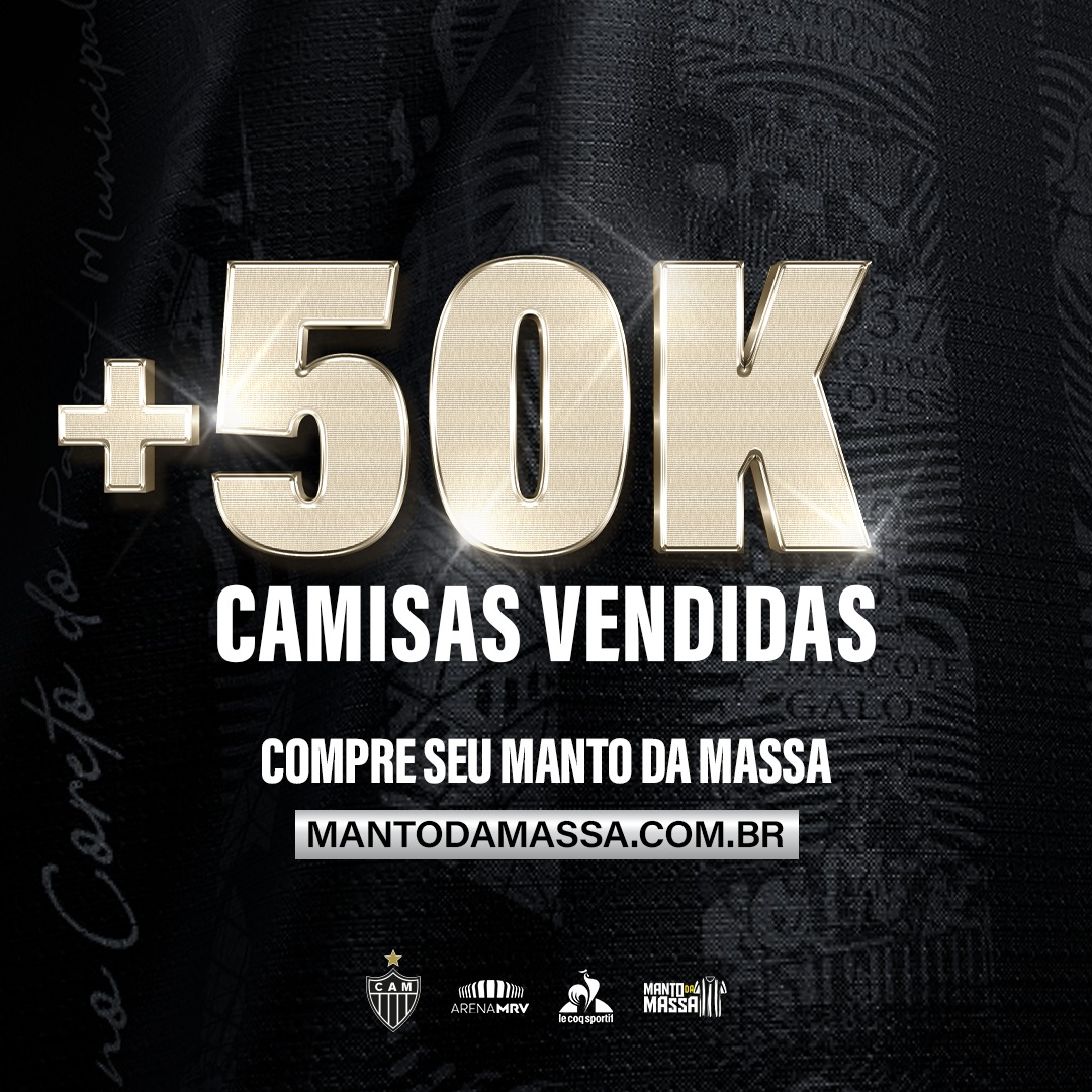 Atletico's tweet photo. 5️⃣0️⃣.0️⃣0️⃣0️⃣ CAMISAS VENDIDAS EM MENOS DE 8 HORAS! 🚀

Garanta o seu #MantoDaMassa: https://t.co/0IlbWXThjo https://t.co/a8qAYncW4H