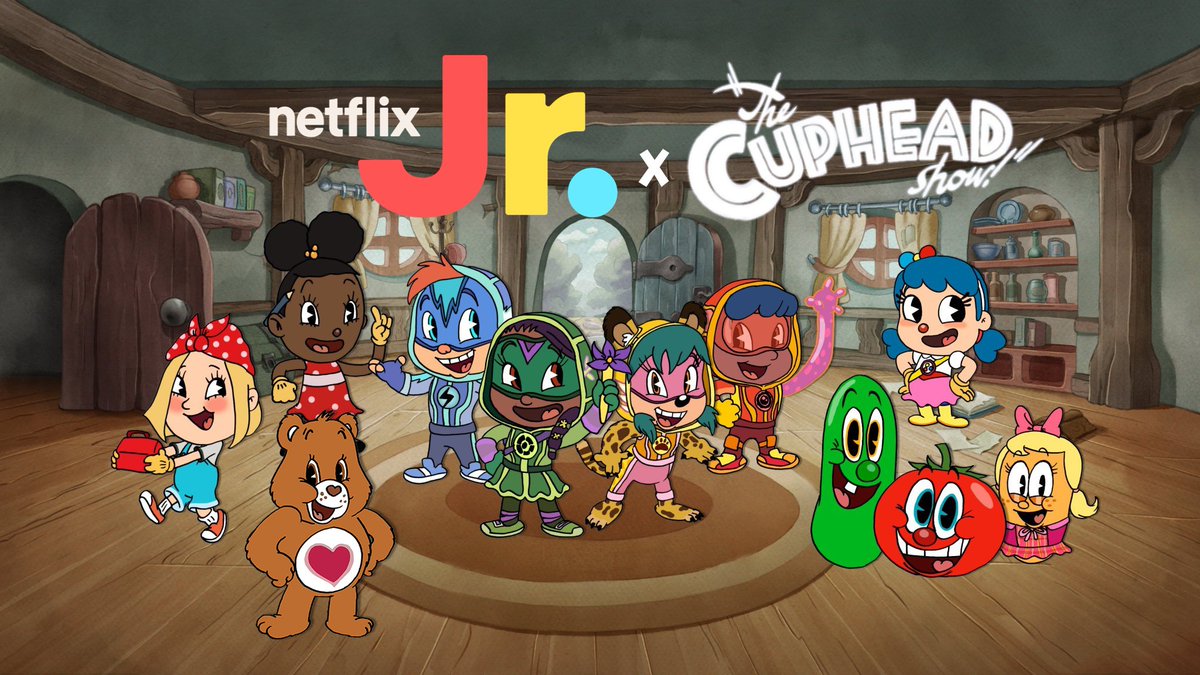 JuanpaDraws's tweet photo. Netflix JR. x The Cuphead Show (I'm reposting it feat. Tenderheart Bear) #Repost #NetflixJr #TheCupheadShow #ActionPack #AdaTwistScientist #VeggieTalesInTheHouse #TrueAndTheRainbowKingdom #CareBearsAndCousins #DreamWorks #Edit https://t.co/gktXsrD4e4