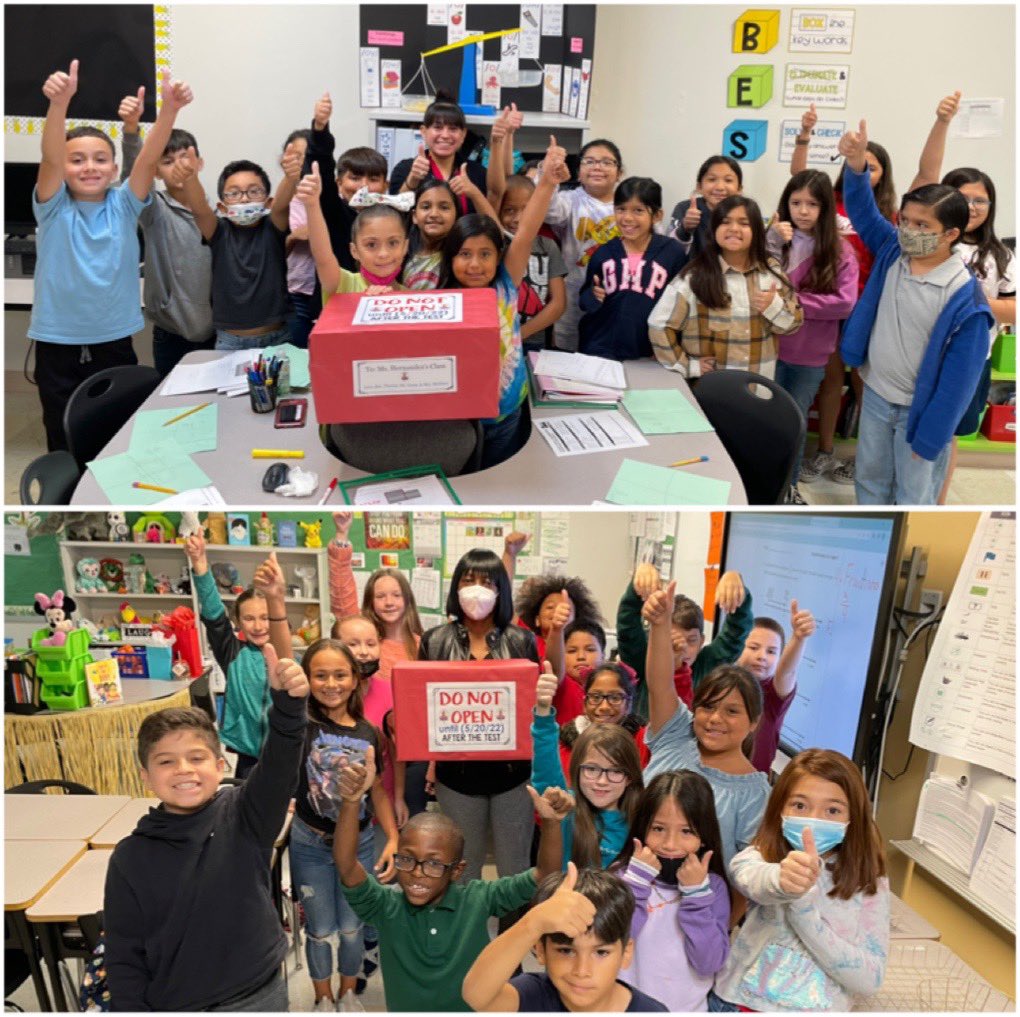 Calk-Wilson Admin delivered STAAR Best Effort Boxes to all 3rd, 4th, &amp; 5th Grade classes today! Each box contains items for an effort celebration to be opened after all tests are completed. Our Champions are so excited to find out what’s in their boxes! 👍❤️⭐️ #CCISDProud