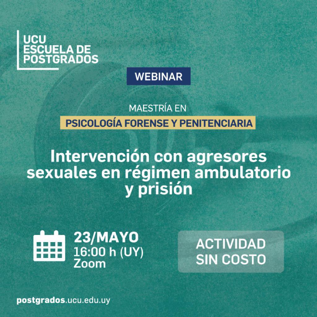 Atención personas que trabajan en contexto de encierro.Salió la Nueva Maestría en Psicologia Forense y Penitenciaria. Más info ⚠️👇🏾