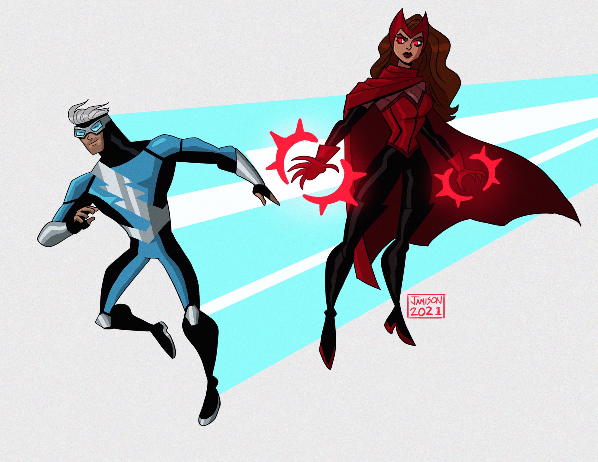 ArtStation - Scarlet witch and quicksilver