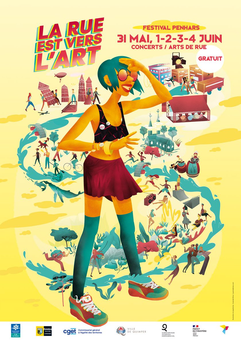 exode56's tweet photo. Le festival de la rue est vers l'art à Quimper dévoile sa programmation pour sa 13ème édition ! Concerts et Arts de la Rue du 31 mai au 4 juin 2022 @Tiakola_Meloo @JazzyBazz @60sZKR https://t.co/EVjHqEUqXa #quimper #Finistère #rap #bretagne #festival #reva22 #artderue #concerts https://t.co/7vEb9rZGsU