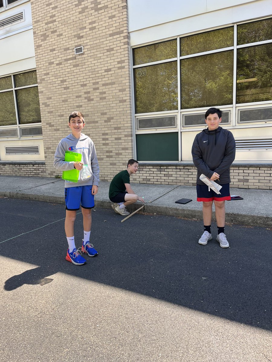 FurfaroMath's tweet photo. 7th graders designed their 20 meter long race tracks and completed the speed challenge today! ☀️⏱🏁 @WPSEisenhower https://t.co/XsFL87stxp