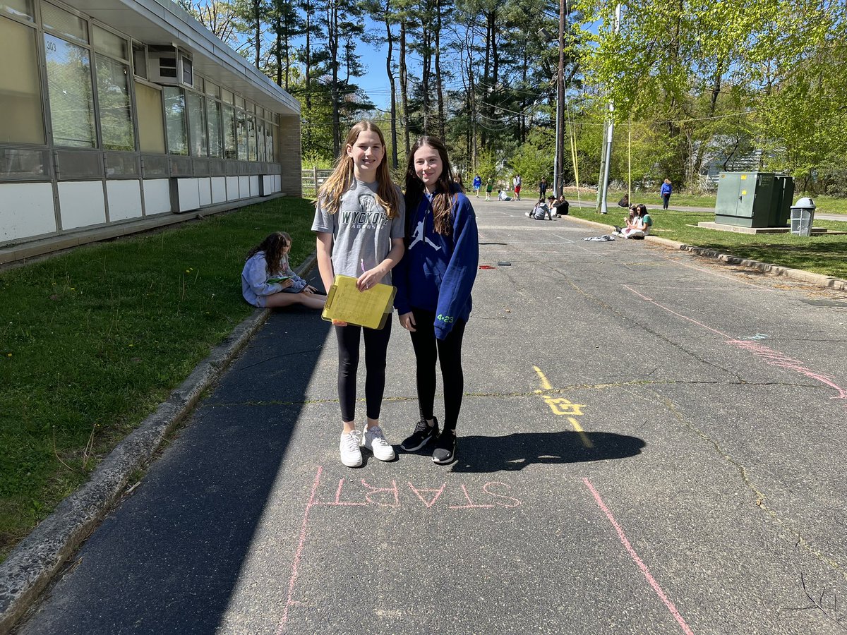 FurfaroMath's tweet photo. 7th graders designed their 20 meter long race tracks and completed the speed challenge today! ☀️⏱🏁 @WPSEisenhower https://t.co/XsFL87stxp