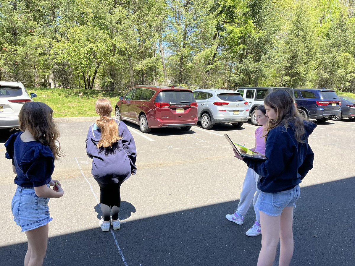 FurfaroMath's tweet photo. 7th graders designed their 20 meter long race tracks and completed the speed challenge today! ☀️⏱🏁 @WPSEisenhower https://t.co/XsFL87stxp