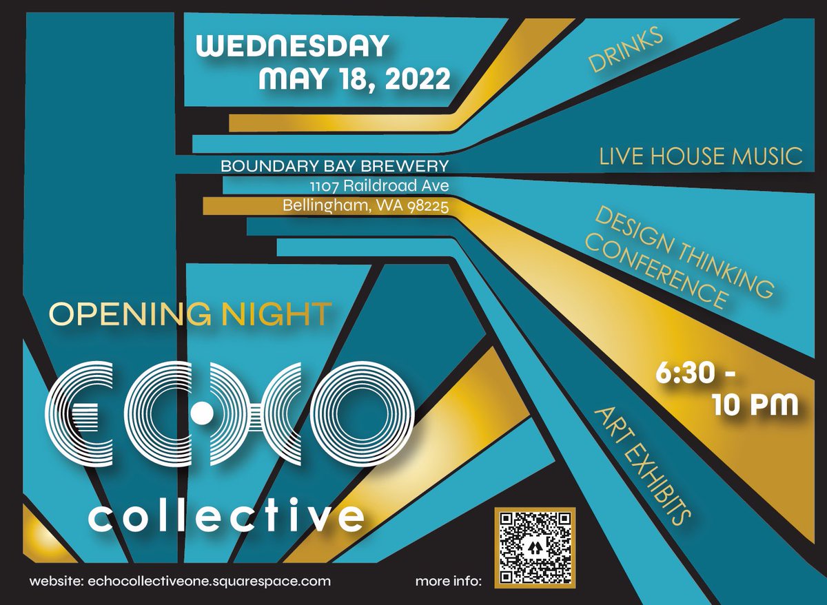 EchoCollective3's tweet photo. Exited to announce our opening night!! At this event you will get a POAP that will serve as your first step into the community :) 

#NFTCommuntiy #nfts #bellingham #Entrepreneurship #art #Seattle #community #web3 #DesignThinking https://t.co/z0hmHpZX5U