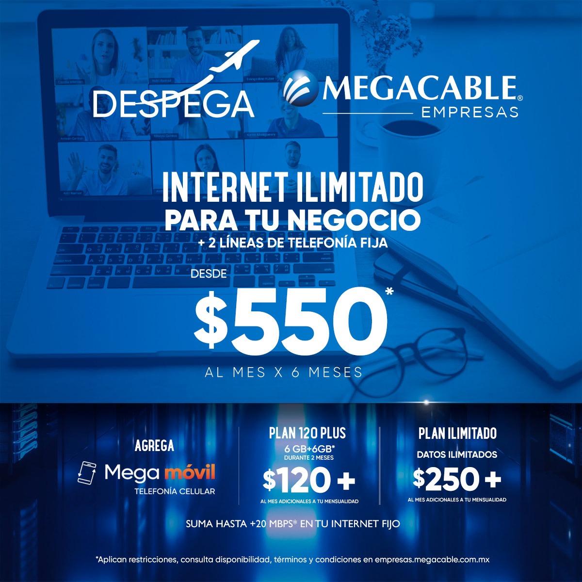 Megacable on Twitter: "La oferta que buscabas para tu negocio. Despega