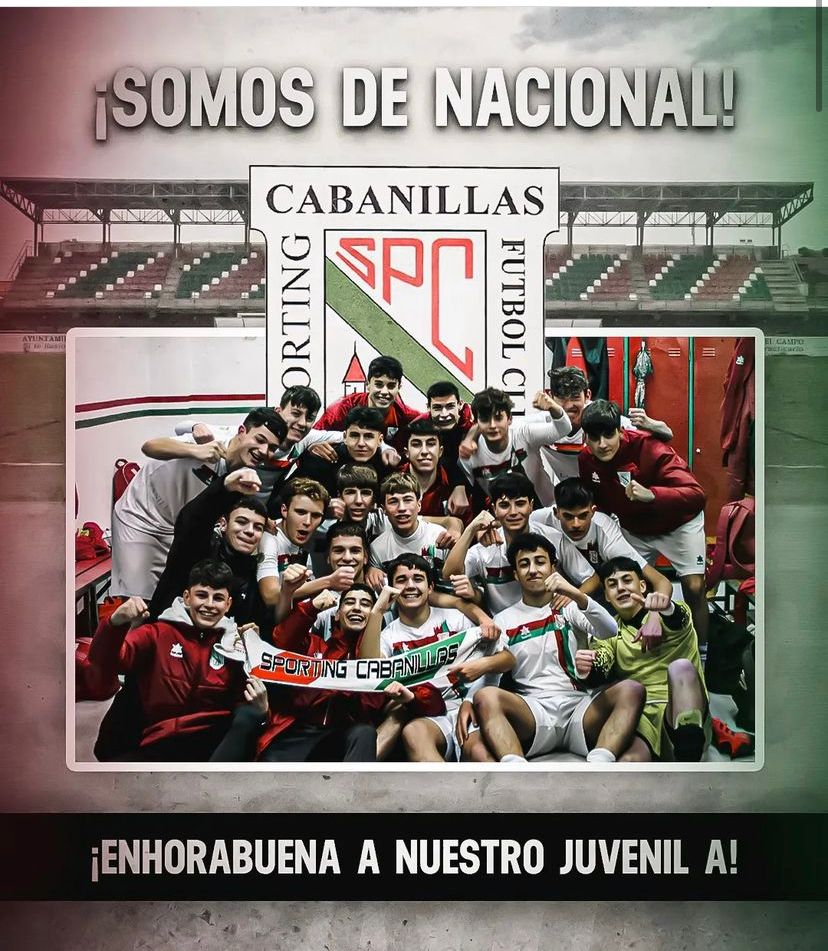aytocabanillas's tweet photo. EL SP. CABANILLAS JUVENIL ASCIENDE FINALMENTE A NACIONAL
La @FFCM_es ha comunicado hoy al @Sp_Cabanillas que su primer equipo juvenil masculino asciende finalmente de manera automática a categoría Juvenil Nacional para la próxima temporada.
¡¡Enhorabuena!!
https://t.co/rx3uNlFMMO https://t.co/nRQWhC16yz