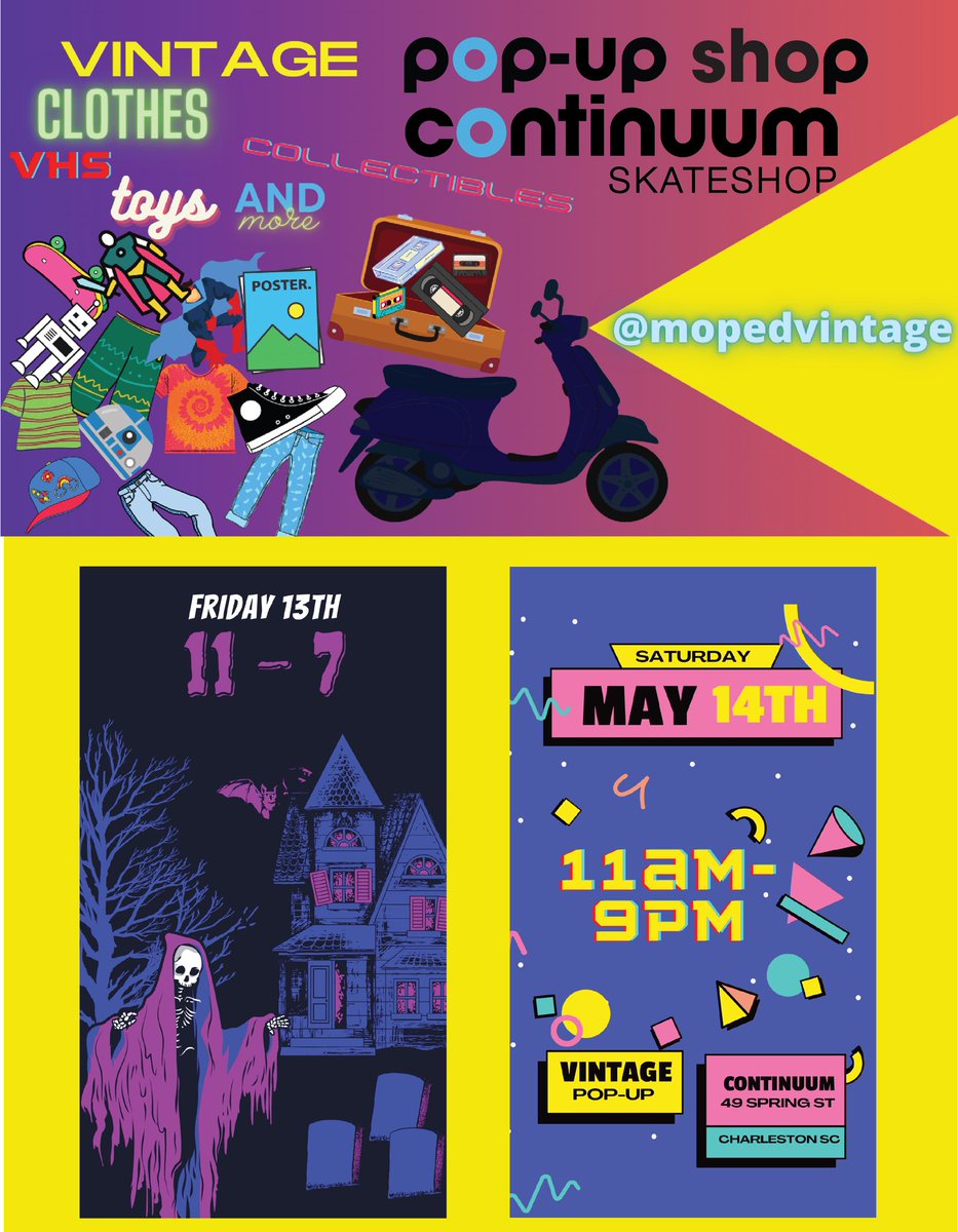 ContinuumSC's tweet photo. MopedVintage will be set up here all day Friday and Saturday! https://t.co/ZEVQELVOay