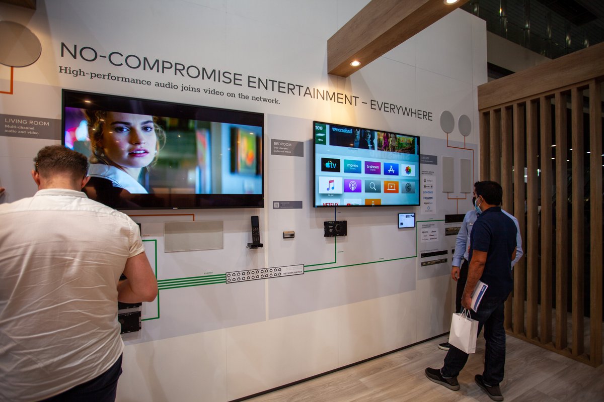 Crestron's tweet image. No-Compromise Entertainment. High-performance audio joins high-performance video on the network, with DM NAX #AudioOverIP. See it at #ISE2022. Booth 3H300 &amp;amp; 3H400.

Learn more about DM NAX: ow.ly/TR7b50J4nxs
#CrestronISE2022