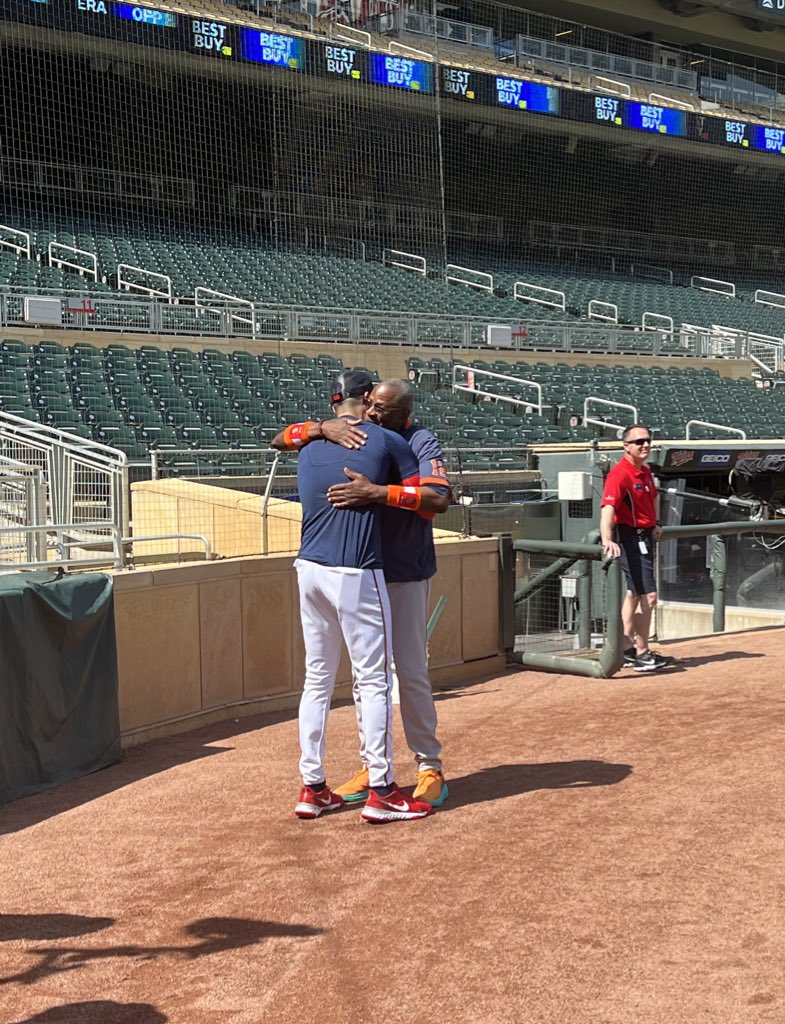 Dusty Baker and Carlos Correa.