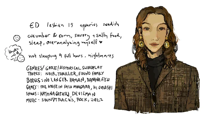 i sometimes think abt making a mta so i draw but every time i get to the part where i'm supposed to post them i disintegrate from cringe. maybe i won't delete these ones i have collected over the past year ^.^ 