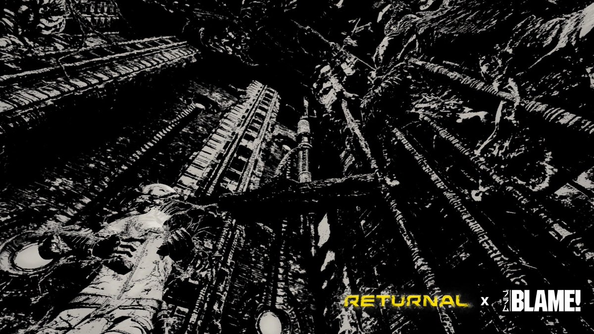 frajourno's tweet photo. The platinum trophy wasn’t enough… gotta climb the tower! Awesome to hear @harrytkrueger mentioning the “BLAME!” manga as one of #Returnal’s inspiration during #Housecast: here’s a little tribute of mine! @Housemarque #Returnal #ReturnalAscension #PS5Share #VirtualPhotography https://t.co/y3O9i32aPY