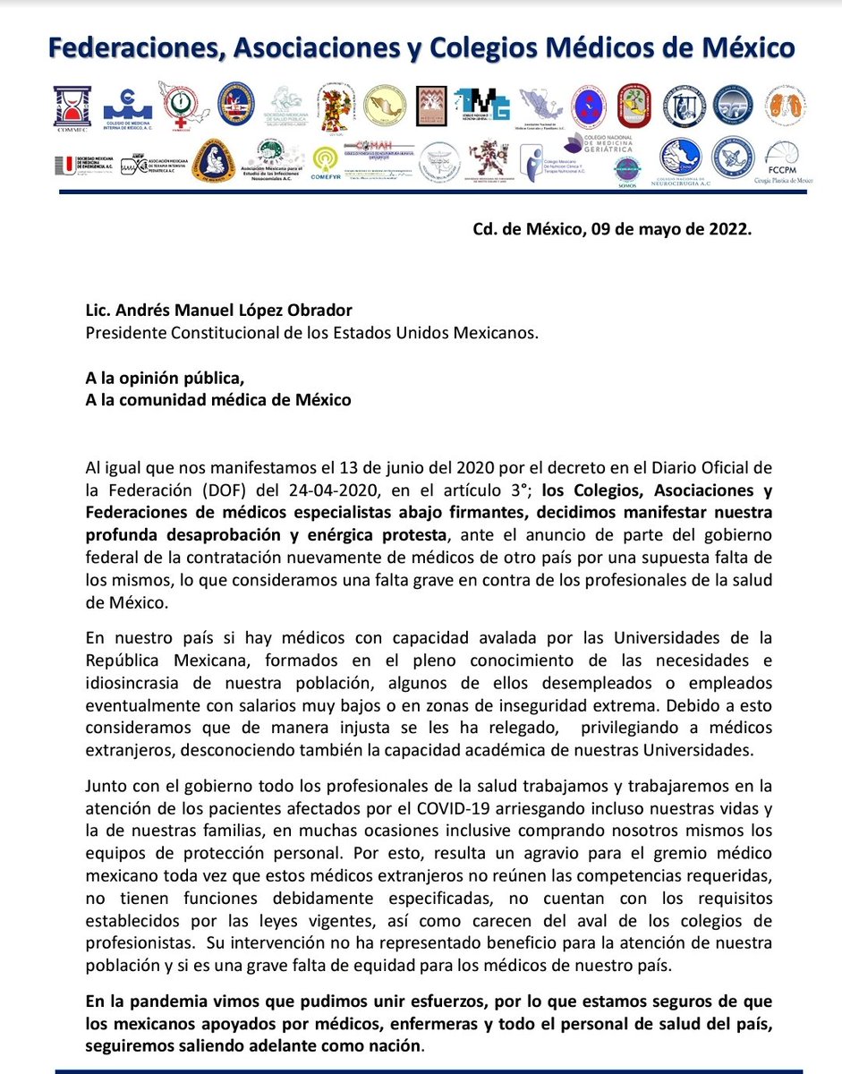 DrPacoMoreno1's tweet photo. El gremio médico debemos unirnos por la defensa de nuestra profesión.
Ante las carencias, la falta de inversión en salud y la entrega durante la pandemia de #COVID19 dimos lo mejor de nosotros.
#NoNecesitamosMedicosCubanos https://t.co/bfKQqQzfYZ