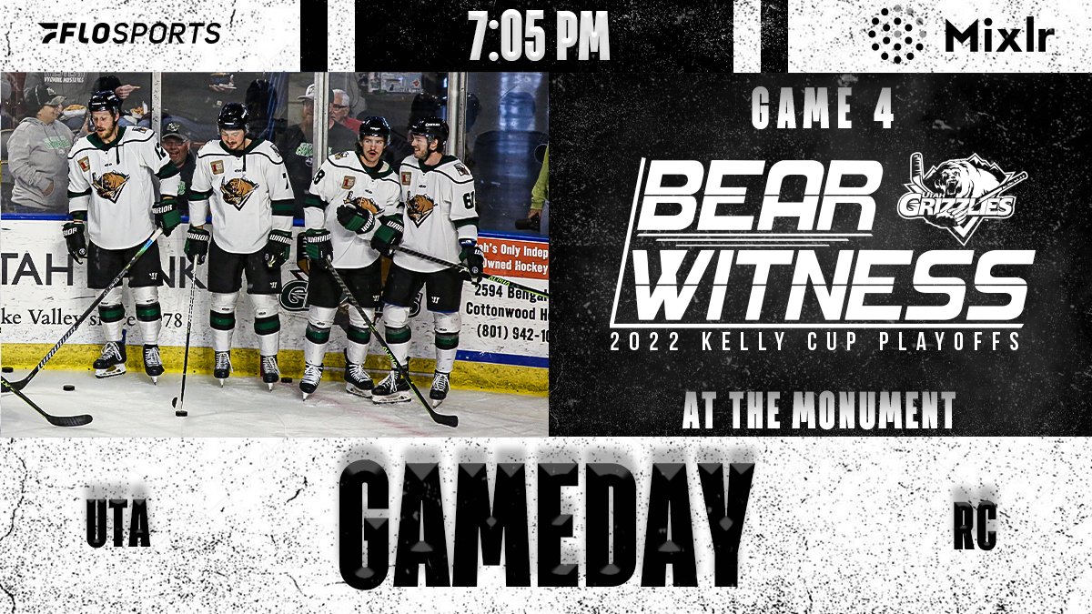 UtahGrizzlies's tweet photo. 🚨GAMEDAY🚨
🆚@RapidCityRush 
⏰7:05 PM
📍The Monument
📺@FloHockey 
🎙️ https://t.co/WToLT52Fmi

Grizz looking to wrap up the series tonight in Rapid City! 👀

Listen on Mixlr or head to Hook and Reel in West Valley City to watch the game there! 🦀

#GoGrizzGo🐻🏒
#BearWitness🏆 https://t.co/gFPAtwxZGJ