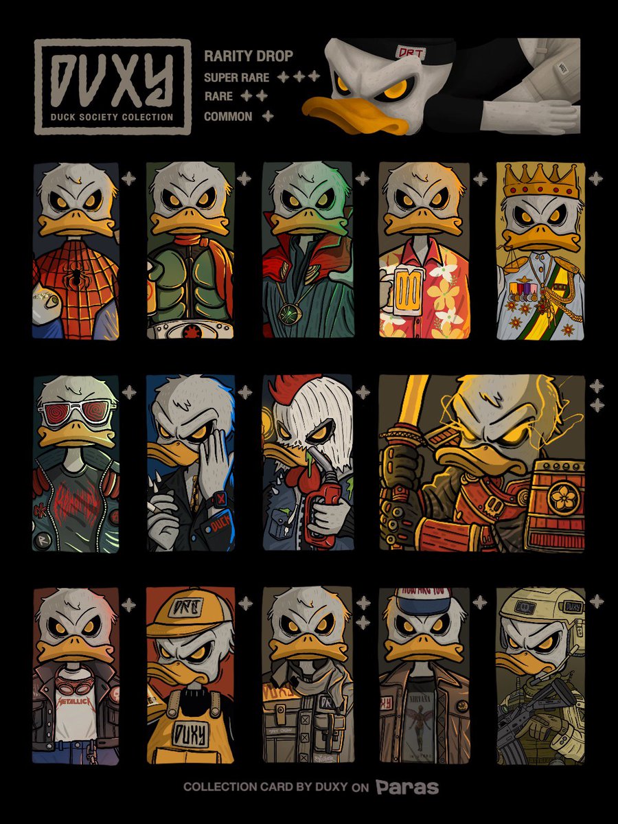duxy789's tweet photo. 📌🔥 New Drop 🔥📌
🦆 Duxy Duck society collection cards 

🔥😙Available now only on  https://t.co/h6VWrv4NOC

Let's check it out !👉🏼 https://t.co/smAWjNC1Me

#NFT #NFTs #NFTTHAILAND #NFTCommunity #NFTartist #nftcollector #PARASnft #paras  #NEARnft #NEARcollector https://t.co/O2k22blfWY