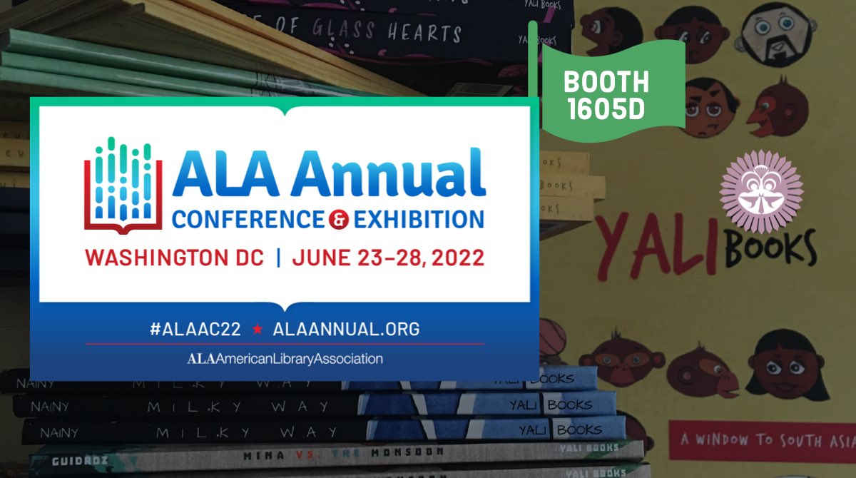 YaliBooks's tweet photo. We are very excited to be going to #ALAAC22, the world's biggest library event taking place June 23-28, 2022! We will be with fellow @SA_KidLit members @_MMBooks @batani_kids and @BollyGroove 🙌🏽🙌🏽🙌🏽

Stop by the Diversity Pavilion, librarians! 

#ALATogetherAgain @ALALibrary https://t.co/ojjpX9WXx8