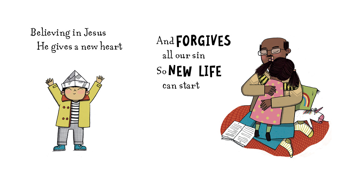 "Believing in Jesus
He gives a new heart
And forgives all our sin
So new life can start."

His Grace Is Enough by <a href="/melissabkruger/">Melissa Kruger</a> shares the heart of Jesus with kids to remind them that he is the person to run to when they mess up.

Shop: thegoodbook.co.uk/his-grace-is-e…
#kidsbooks #grace