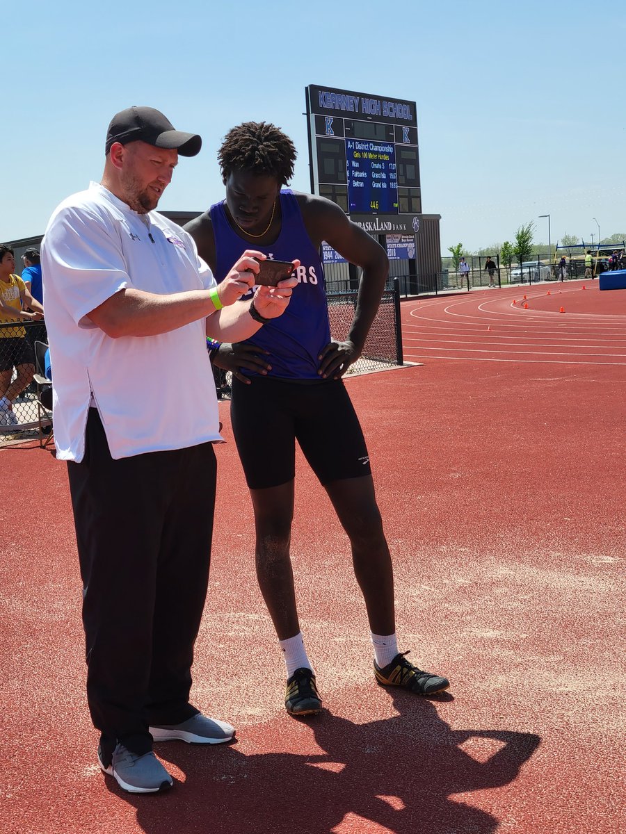 Congratulations Coach Goodwin and Yiech Wal, who qualified in the triple jump 41'3 3/4.    Good luck at State.