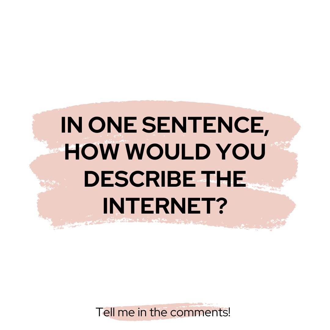 If you had to describe the internet to someone who has never used it before, how would you describe it in one sentence or less? 

#justforlaughs #questions #questionsandanswers