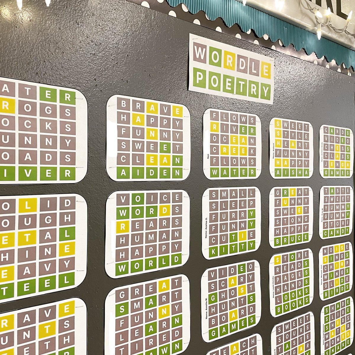 Wordle 🟩🟨⬜️ Poetry
The 5/6s did a great job with their poems! 😊 #tvdsbliteracy #tvdsb @FDRooseveltPS <a href="/TVDSBLiteracy/">TVDSBLiteracy</a>