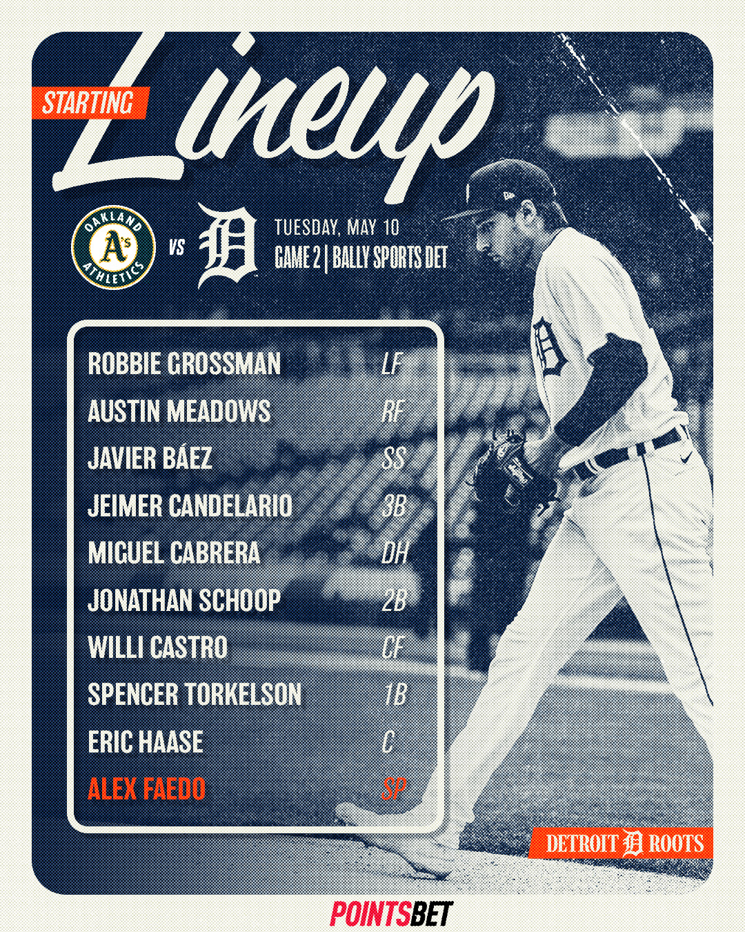 Detroit Tigers on X: Here's how we line up for Game 2 against the