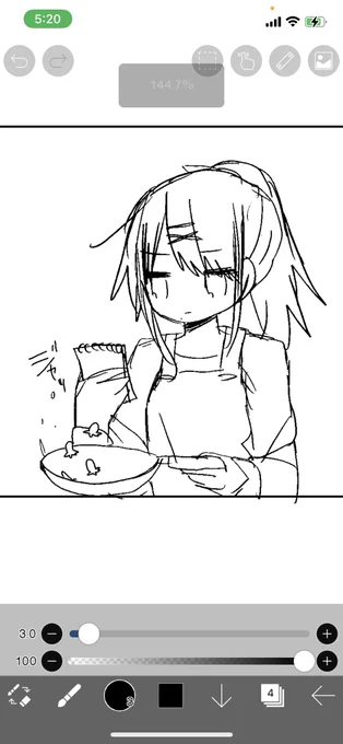 本当にウインナーを焼いてる灯織 