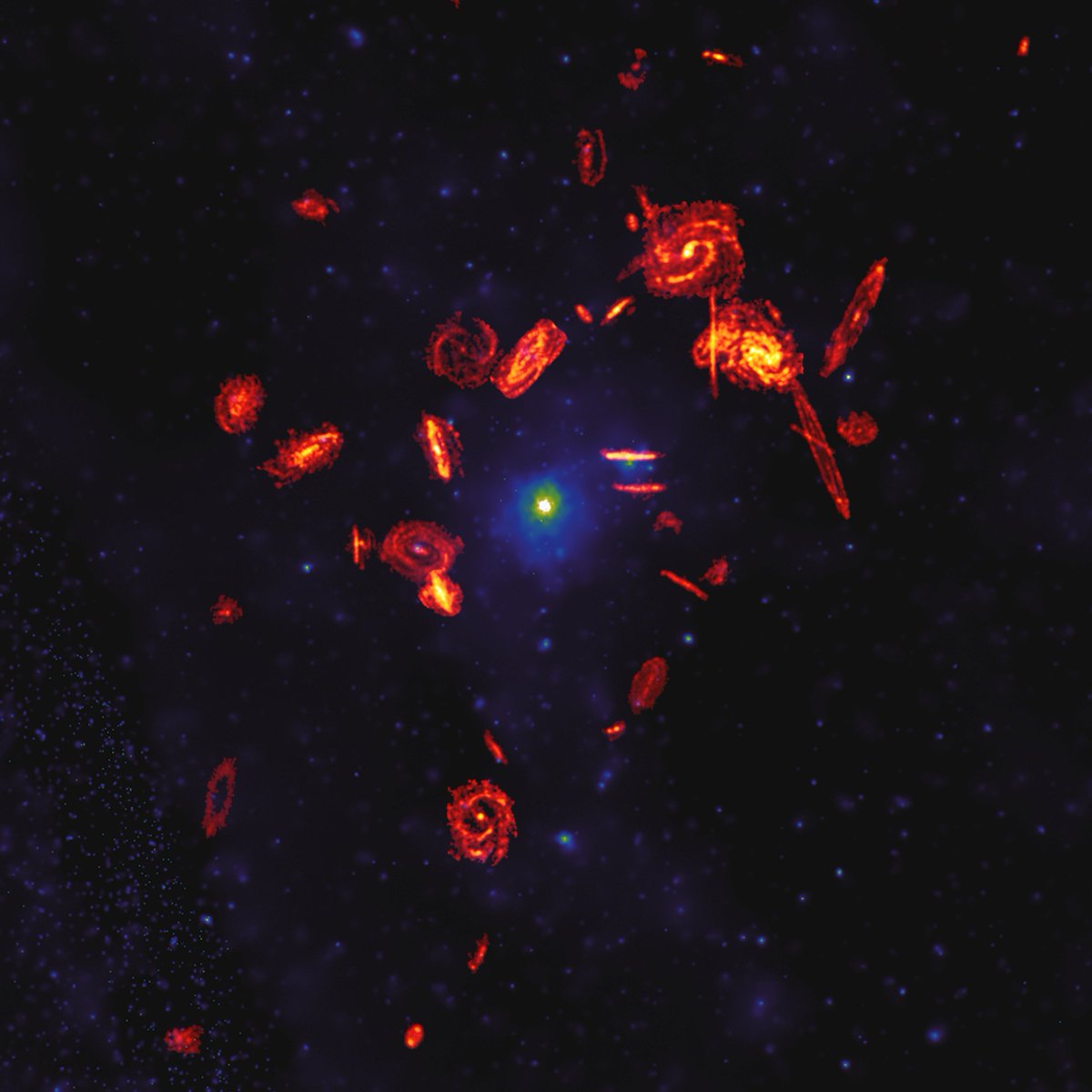 Before we knew that a black hole sits at the center of almost every galaxy in the universe, astronomers were aware of all sorts of wild and crazy things happening in the cores of observed galaxies. Called AGN (active galactive nuclei)...🧵