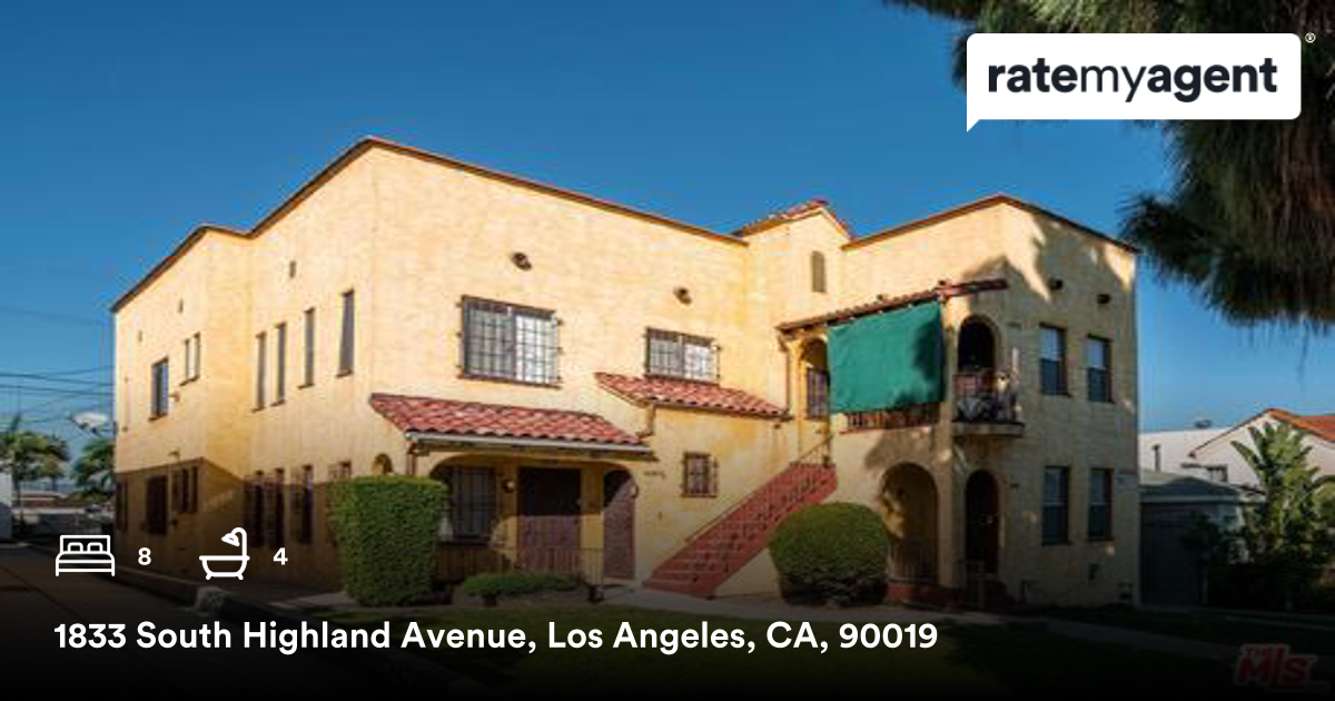 8 🛏 4 🛀  
📍 1833 South Highland Avenue, Los Angeles, CA, 90019

My latest sale on #ratemyagent
rma.reviews/21Kfgy4uvml8
