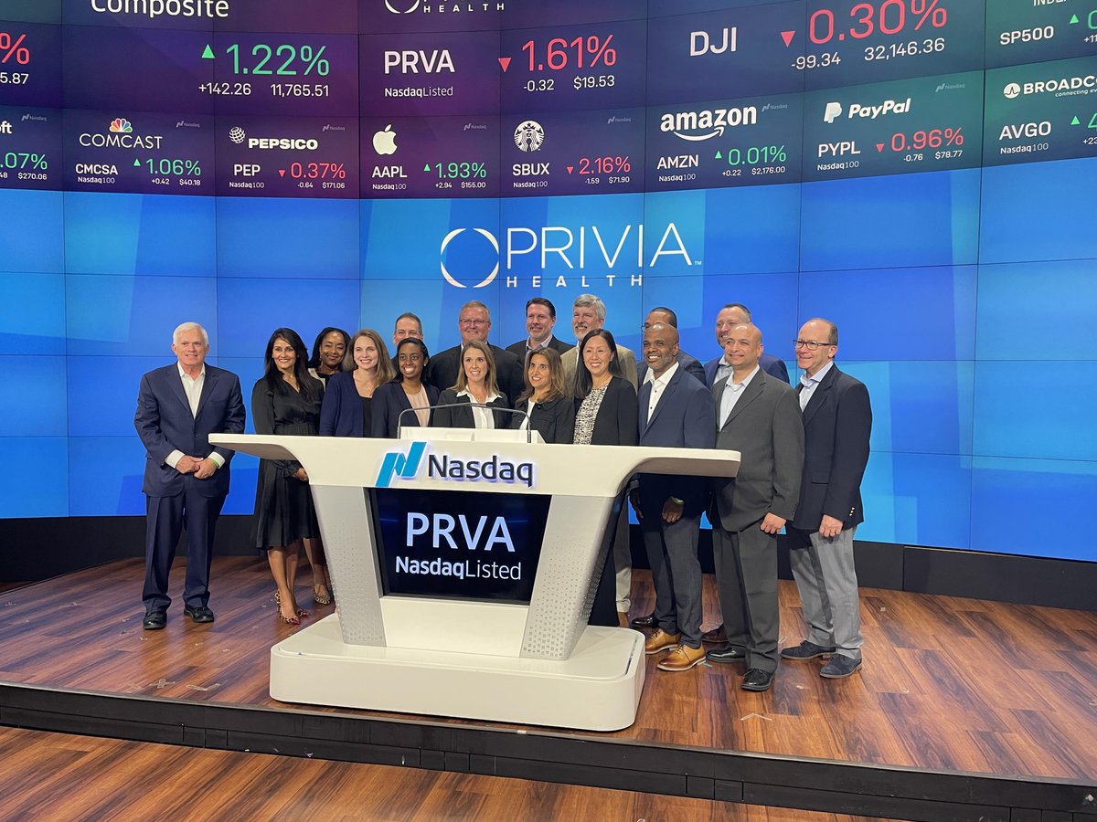 PriviaHealth's tweet photo. We’re #PriviaProud to support independent physicians across the U.S. and transform #healthcare — together.

Thank you to the doctors who joined us at the bell ceremony today. It was an honor to have you there! https://t.co/p9niAY7Hig