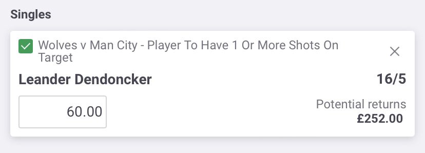 BestArbBets's tweet photo. Leander Dendoncker Shot on Target - Bet365/PP - Β£17 Guaranteed Profit with suggested stakes - #matchedbetting #riskfreebets #riskfree https://t.co/5ZBg1940cf