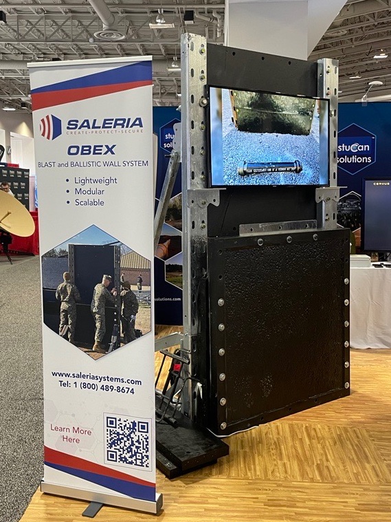 saleriasystems's tweet photo. Showcasing OBEX, Saleria's deployable blast and ballistic wall system at Modern Day Marine. @StucanSolutions #MDM2022 #ModernDayMarine #defense #militaryinnovation https://t.co/Gpjsyui4N2