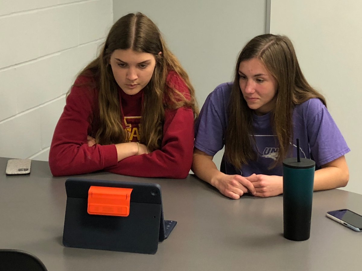 Greta & Macey participated in the Future Ready Student Advisory Group, led by Dr. @aelebo, Director of the IA Dept of Ed. The virtual discussion focused on how we can work together to innovate education & ensure all students are prepared for life after high school. #piratepride