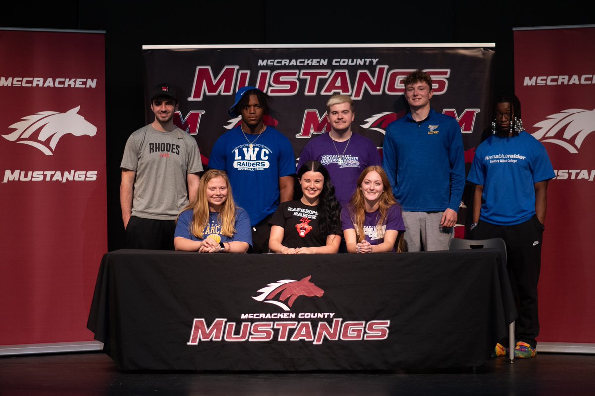 McCracken County recognized the following student athletes as they will continue their academic and athletic careers at the college level.

Congratulations to Barrett Buchanan, LeAndre Bolen, Nate Dyson, Brant Brower, Jeremiah Hughes, Zoe Smithson, Alexis Crass, and Haidyn Green.