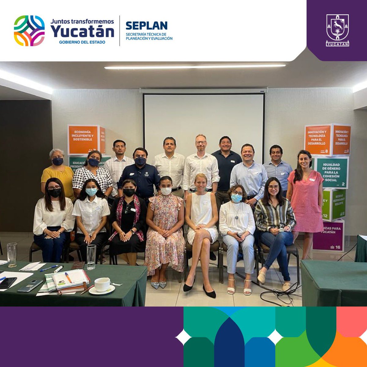 Seplan_yucatan's tweet photo. Se llevó a cabo el taller "Camino para una Recuperación Sostenible post-Covid en Yucatán: Agenda2040” impartido por @ResiliencBrokrs en colaboración con @GIZMexico, esto nos permitirá identificar la infraestructura de #datosdigitales 🌐 (1/2) https://t.co/ahLKuHSUpa
