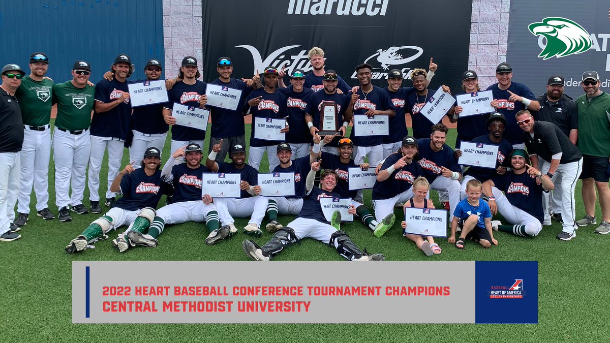 TheHeartConf's tweet photo. ⚾️, Congratulations to the 2022 Heart Baseball Conference Tournament Champions, No. 3 @cmueagles.

Here is the final bracket! https://t.co/TtQBurPpsV