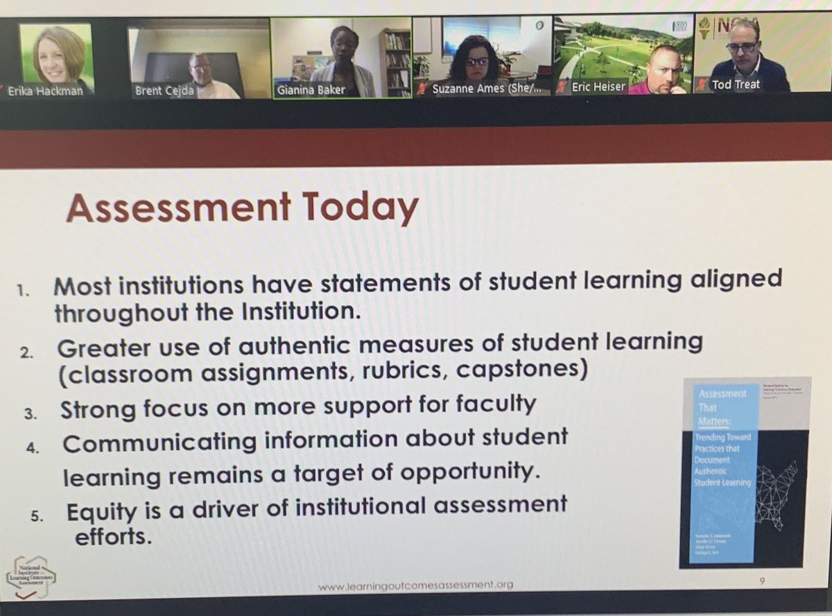 ehackman's tweet photo. @DrBaker127 from @NILOA_web shares recent research findings regarding #equity mindedness in #assessment practices with @CC_Leader members  #leadership https://t.co/aNgzGr9XiK