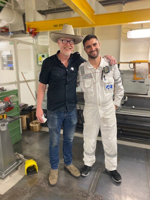 donttrythis's tweet photo. A couple of weeks ago, I was invited by #PrincessCruises to the christening of the #DiscoveryPrincess along with some other @Discovery talent. Naturally, when asked if there was any part of the ship I wanted to see, I said, “The engine room, please!” #PrincessPartner https://t.co/BP6zvr1c7D