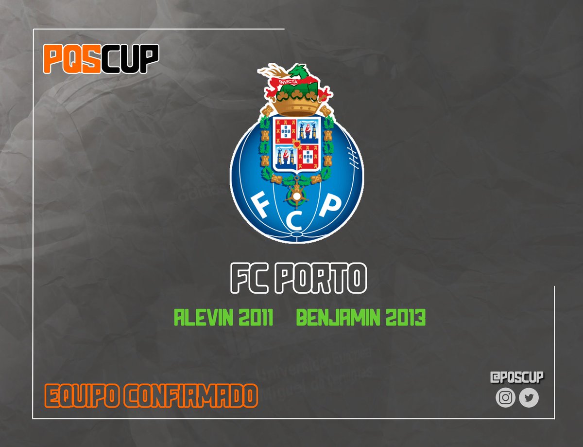 💣💣💣💣💣

¡El <a href="/FCPorto/">FC Porto</a> estará en la primera edición de la #PQSCUP! El conjunto portugués asistirá al evento en las categorias:

🔸️ ALEVIN 2011
🔸️ BENJAMIN 2013

¡Que auténtico lujazo contar con una de las mejores canteras europeas!

¡Bienvenidos, amigos! 🧡🧡🧡