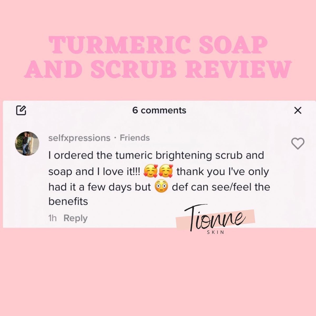 tionneskin's tweet photo. Do you need a skincare product for ingrown hairs, scars, dark spots and hyperpigmentation? 

My Turmeric Scrub brightens skin, exfoliates skin, adds glow to skin, fades scars and dark spots, reduces hyperpigmentation, softens skin, moisturizes skin and more

Use it 2-3X a week https://t.co/XM7TbjhafF