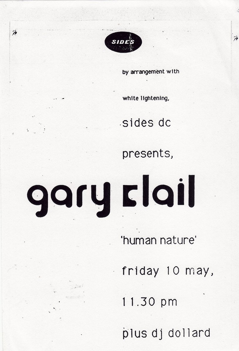 909originals's tweet photo. On this day in 1991... @Gary_Clail and Liam Dollard played #SidesDC nightclub in Dublin
#flyer #nightclub #dublin #onthisday https://t.co/PhptWeGRzQ