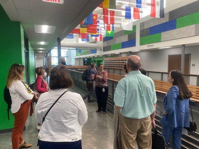 CoachJenniferH's tweet photo. I had a wonderful opportunity today. I got to share how we integrate technology into all of the classes at Winton Woods High School with a group of educators from Kazakhstan via the International Visitor Leadership Program. @wwcsdistrict #IVLP #WAC #HCESCedTech https://t.co/hJzokpV7Ld