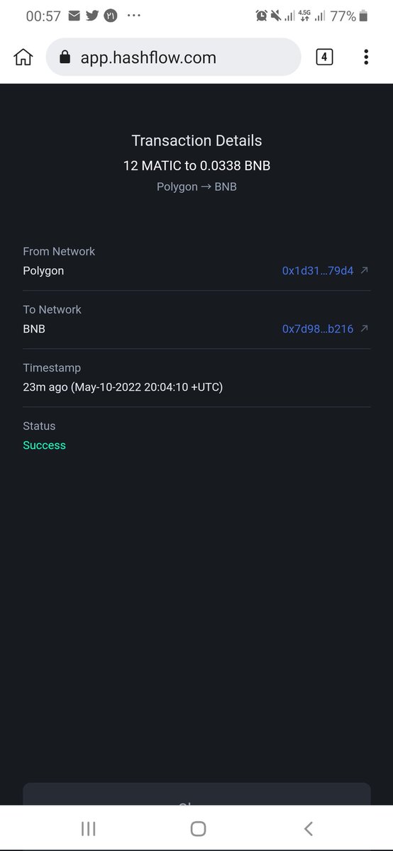 ZahraPanahi10's tweet photo. Episode V π―π―- Swap an asset to or from #BNB
@BNBCHAIN
@hashflow_
#Hashbot
#Hashgang https://t.co/ycS0bZSeXc