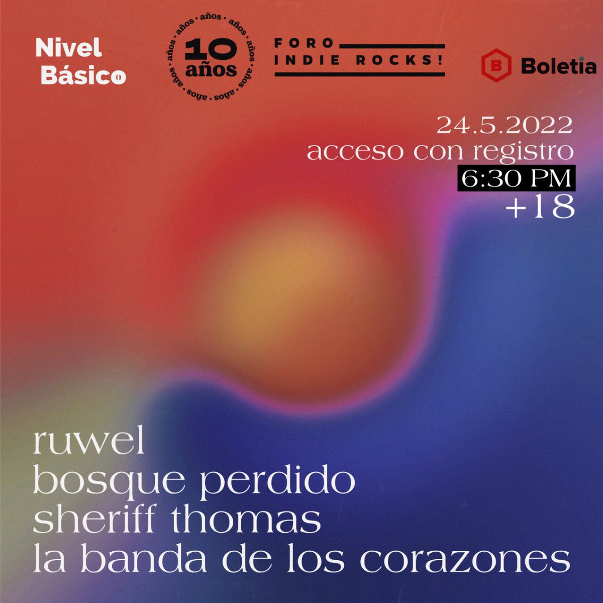 Este 24 de mayo nos espera un showcase imperdible y con mucha buena onda. ✨🎶

¡Acceso libre con previo registro! bit.ly/37yyN4h