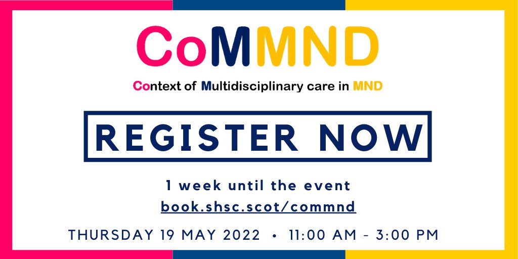 preston_jenny's tweet photo. One week to register for our #MND Consensus Event #GordonAickmanFellowship #Commnd @MNDScotland @mndassoc https://t.co/XO7kc4lliU