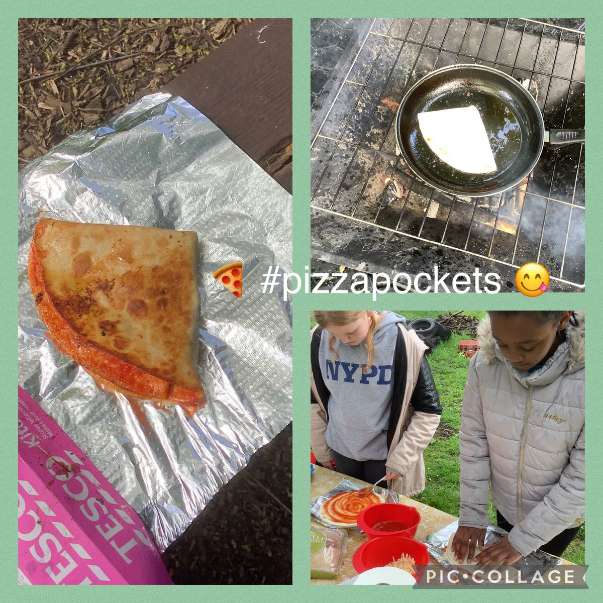 wcp_schoolEYFS's tweet photo. #year6 enjoyed their pizza pocket snacks in #forestschool this afternoon. I wonder what they will choose to cook next week? #outdoorcooking #outdoorlearning #wcpsinspire 🔥🍕😋 https://t.co/EbPAONFqTL