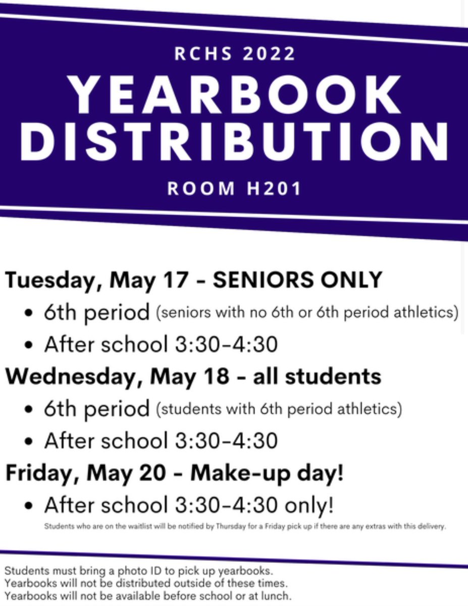 RCHS Yearbook tweet media