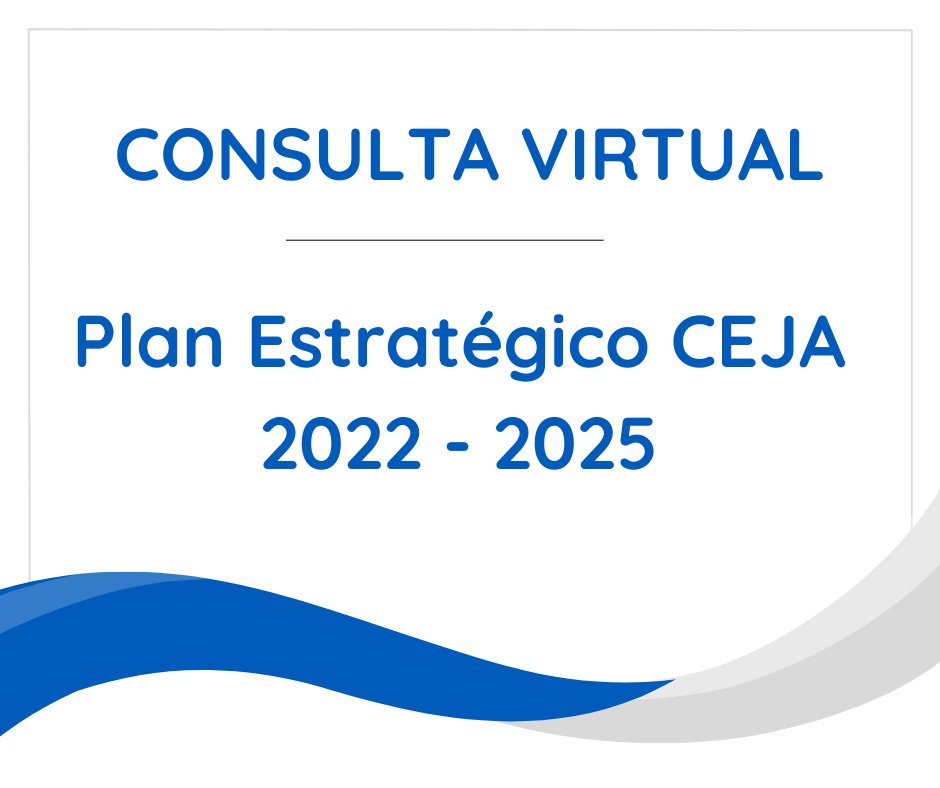 NatalyPonceCh's tweet photo. No pierdas esta oportunidad para responder la Consulta Virtual sobre Plan Estratégico CEJA 2022-2025, tienes hasta el 30 de mayo!!!

Link Español: https://t.co/zIu9qwG2Qk
Link Inglés: https://t.co/8jDqE2snY1
Link Portugués: https://t.co/vDKjFEe7iw https://t.co/gH67306sci